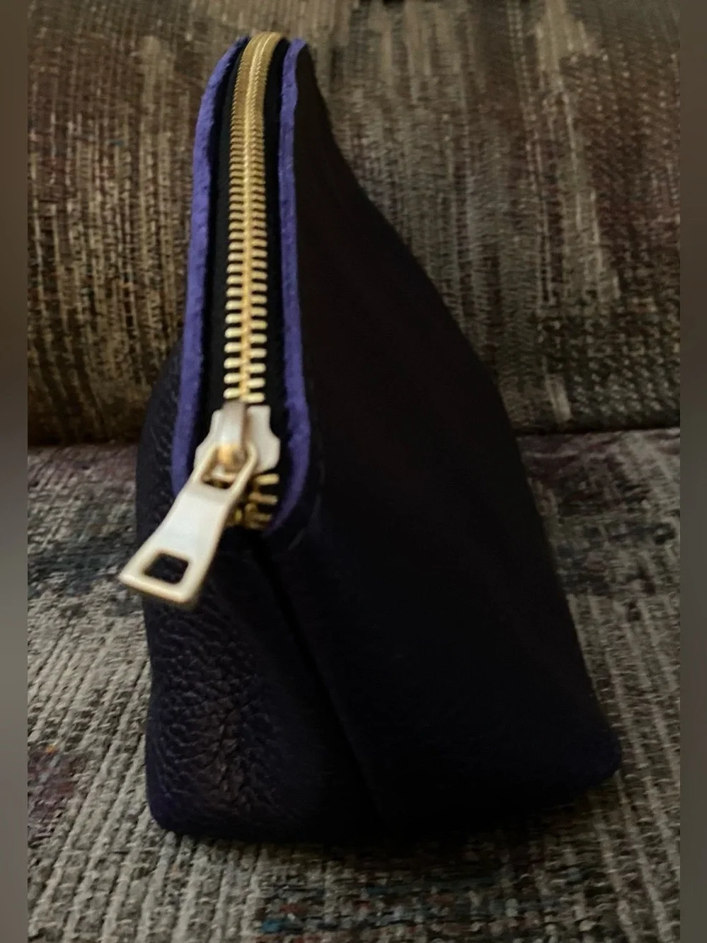 Portland Leather Goods Almost Perfect Total Eclipse Makeup Bag.